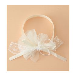 Babyhug Headband With Lace Bow Detailing & Pearl Applique Free Size - Pink