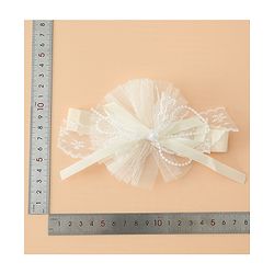 Babyhug Headband With Lace Bow Detailing & Pearl Applique Free Size - Pink
