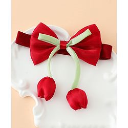 Babyhug Headband With Bow & Tulip Applique - Purple