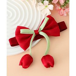 Babyhug Headband With Bow & Tulip Applique - Purple