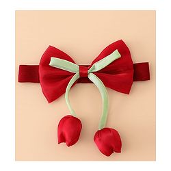 Babyhug Headband With Bow & Tulip Applique - Purple
