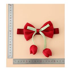 Babyhug Headband With Bow & Tulip Applique - Purple