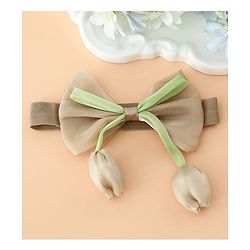 Babyhug Headband With Bow & Tulip Applique - Purple