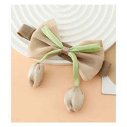 Babyhug Headband With Bow & Tulip Applique - Purple