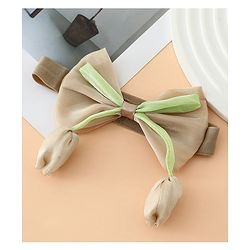 Babyhug Headband With Bow & Tulip Applique - Purple