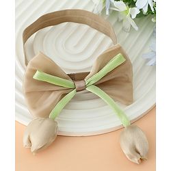 Babyhug Headband With Bow & Tulip Applique - Purple