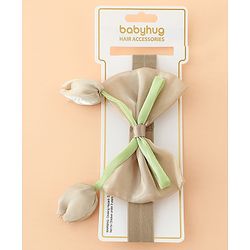 Babyhug Headband With Bow & Tulip Applique - Purple
