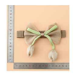 Babyhug Headband With Bow & Tulip Applique - Purple