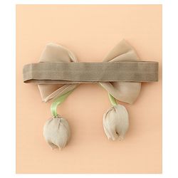 Babyhug Headband With Bow & Tulip Applique - Purple