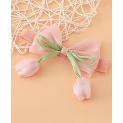 Babyhug Headband With Bow & Tulip Applique - Purple