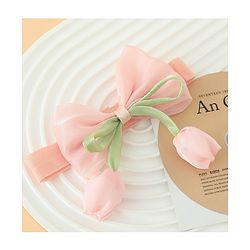 Babyhug Headband With Bow & Tulip Applique - Purple