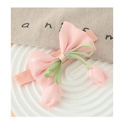 Babyhug Headband With Bow & Tulip Applique - Purple