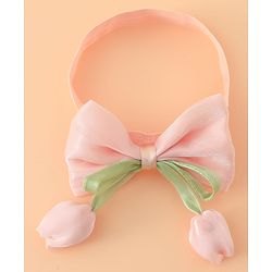 Babyhug Headband With Bow & Tulip Applique - Purple