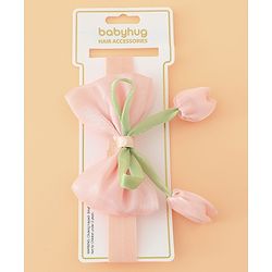 Babyhug Headband With Bow & Tulip Applique - Purple