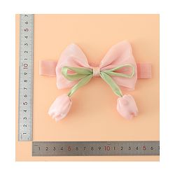 Babyhug Headband With Bow & Tulip Applique - Purple