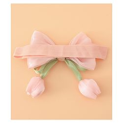 Babyhug Headband With Bow & Tulip Applique - Purple