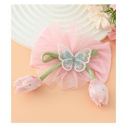 Babyhug Free Size Baby Headbands With Butterfly & Bow Applique - Purple