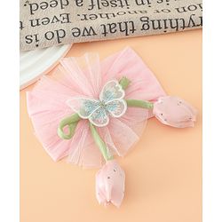 Babyhug Free Size Baby Headbands With Butterfly & Bow Applique - Purple