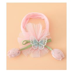 Babyhug Free Size Baby Headbands With Butterfly & Bow Applique - Purple