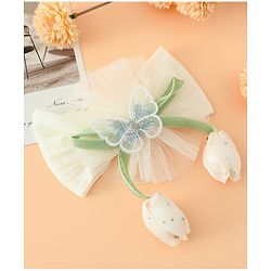 Babyhug Free Size Baby Headbands With Butterfly & Bow Applique - Purple
