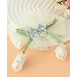 Babyhug Free Size Baby Headbands With Butterfly & Bow Applique - Purple
