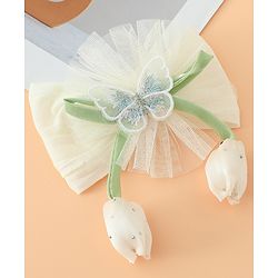 Babyhug Free Size Baby Headbands With Butterfly & Bow Applique - Purple