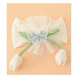 Babyhug Free Size Baby Headbands With Butterfly & Bow Applique - Purple