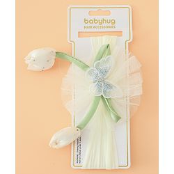 Babyhug Free Size Baby Headbands With Butterfly & Bow Applique - Purple