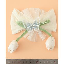 Babyhug Free Size Baby Headbands With Butterfly & Bow Applique - Purple