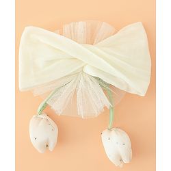 Babyhug Free Size Baby Headbands With Butterfly & Bow Applique - Purple