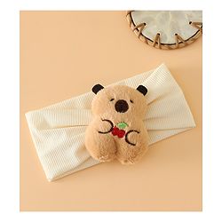 Babyhug Free Size Headband With Bear Applique - Brown