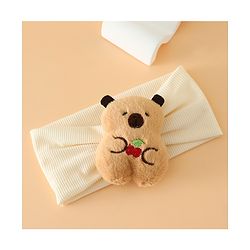 Babyhug Free Size Headband With Bear Applique - Brown
