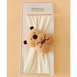 Babyhug Free Size Headband With Bear Applique - Brown
