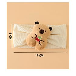 Babyhug Free Size Headband With Bear Applique - Brown