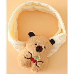 Babyhug Free Size Headband With Bear Applique - Brown