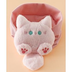 Babyhug Free Size Kitten snowball Applique Headbands - Pink