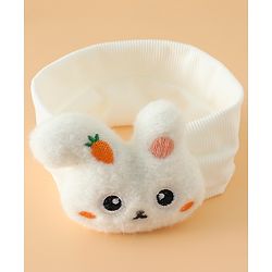 Babyhug Headbands Free Size With Bunny Applique - White