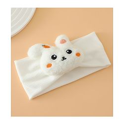 Babyhug Headbands Free Size With Bunny Applique - White