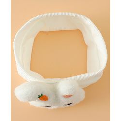 Babyhug Headbands Free Size With Bunny Applique - White