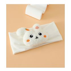 Babyhug Headbands Free Size With Bunny Applique - White