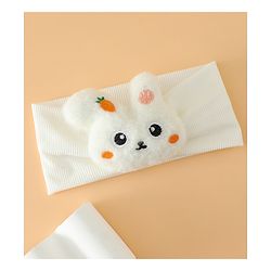 Babyhug Headbands Free Size With Bunny Applique - White