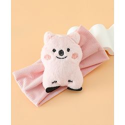 Babyhug Free Size Headband With Bear Applique - Pink