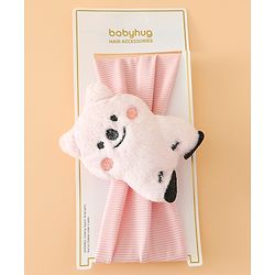 Babyhug Free Size Headband With Bear Applique - Pink