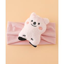 Babyhug Free Size Headband With Bear Applique - Pink