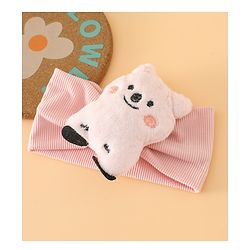 Babyhug Free Size Headband With Bear Applique - Pink