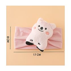 Babyhug Free Size Headband With Bear Applique - Pink