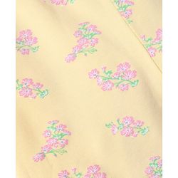 Babyhug Cotton Lycra Elastane Knit Full Length Solid & Floral Printed Leggings Pack Of 2 - Pink & Yellow