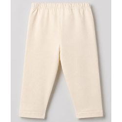 Babyhug Cotton Lycra Elastane Knit Slim Fit Full Length Solid Leggings Pack of 3 - Light Green, Pink & Cream