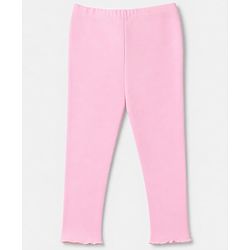 Babyhug Cotton Elastane Lycra Knit Full Length Leggings With Polka Dot & Floral Print Pack of 3 - Beige, Purple & Pink