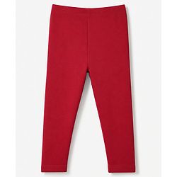 Babyhug Cotton Elastane Lycra Knit Solid Floral Printed Leggings Female Pack of 3 - Pink Red